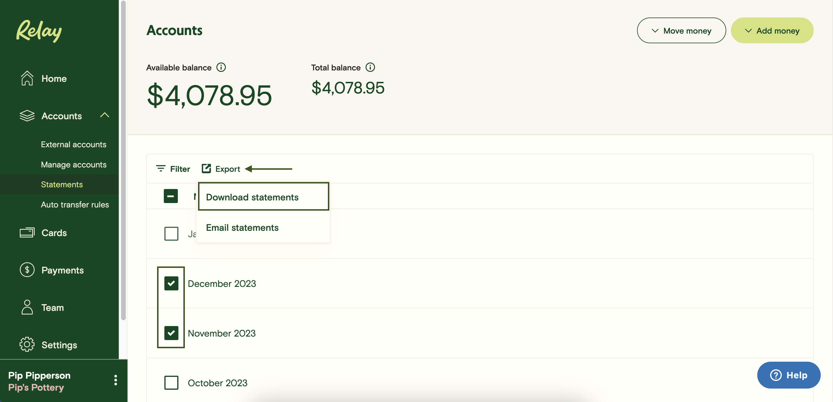 Downloading Bank Statements Relay Financial