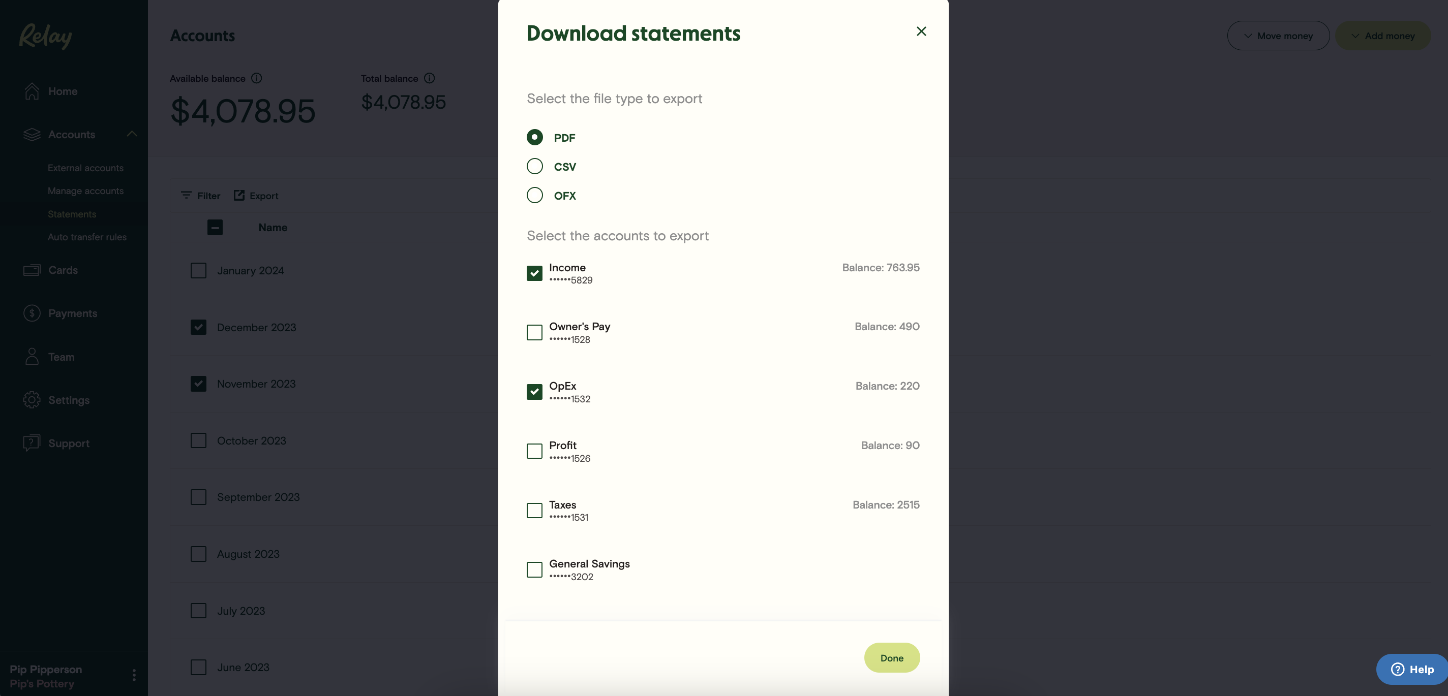 Downloading Bank Statements Relay Financial