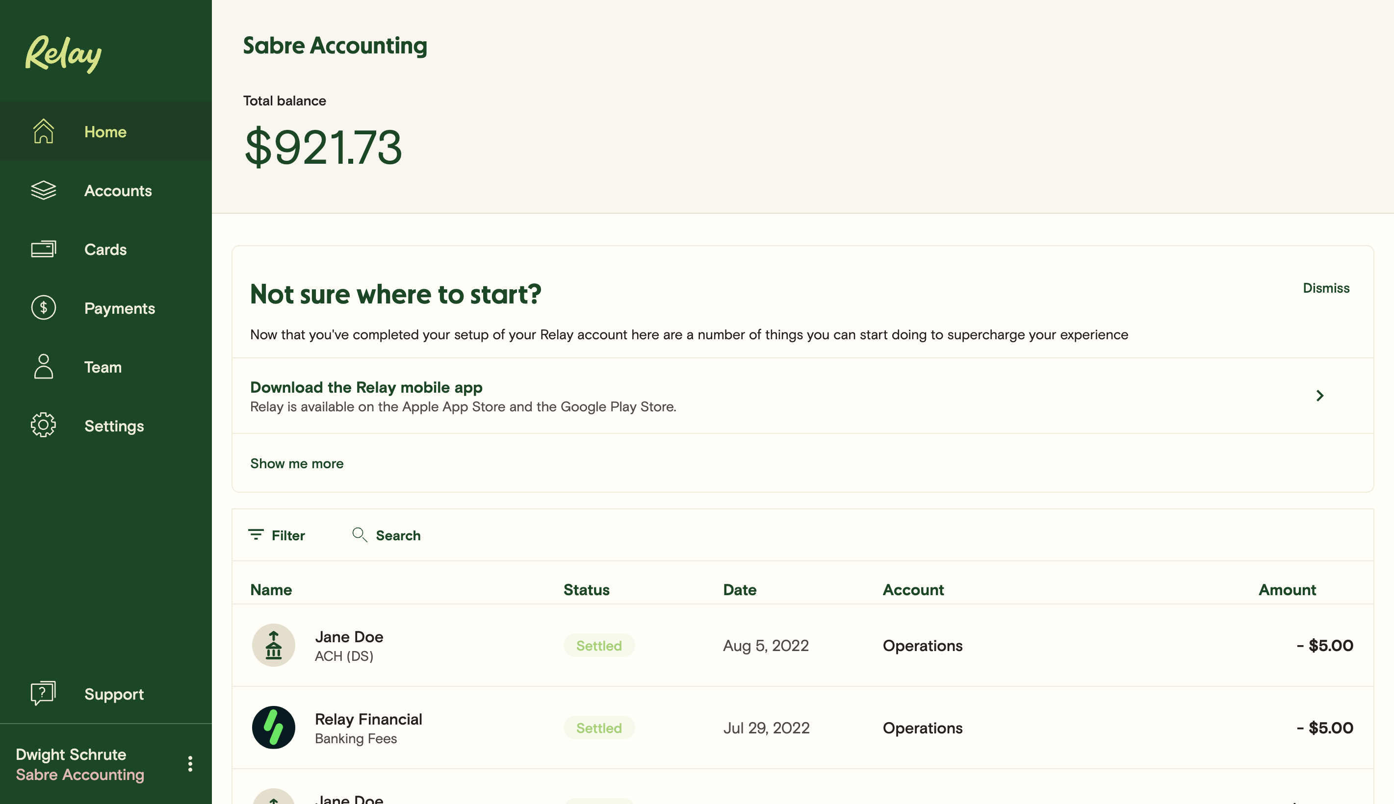 Adding and Editing Checking Accounts Relay Financial